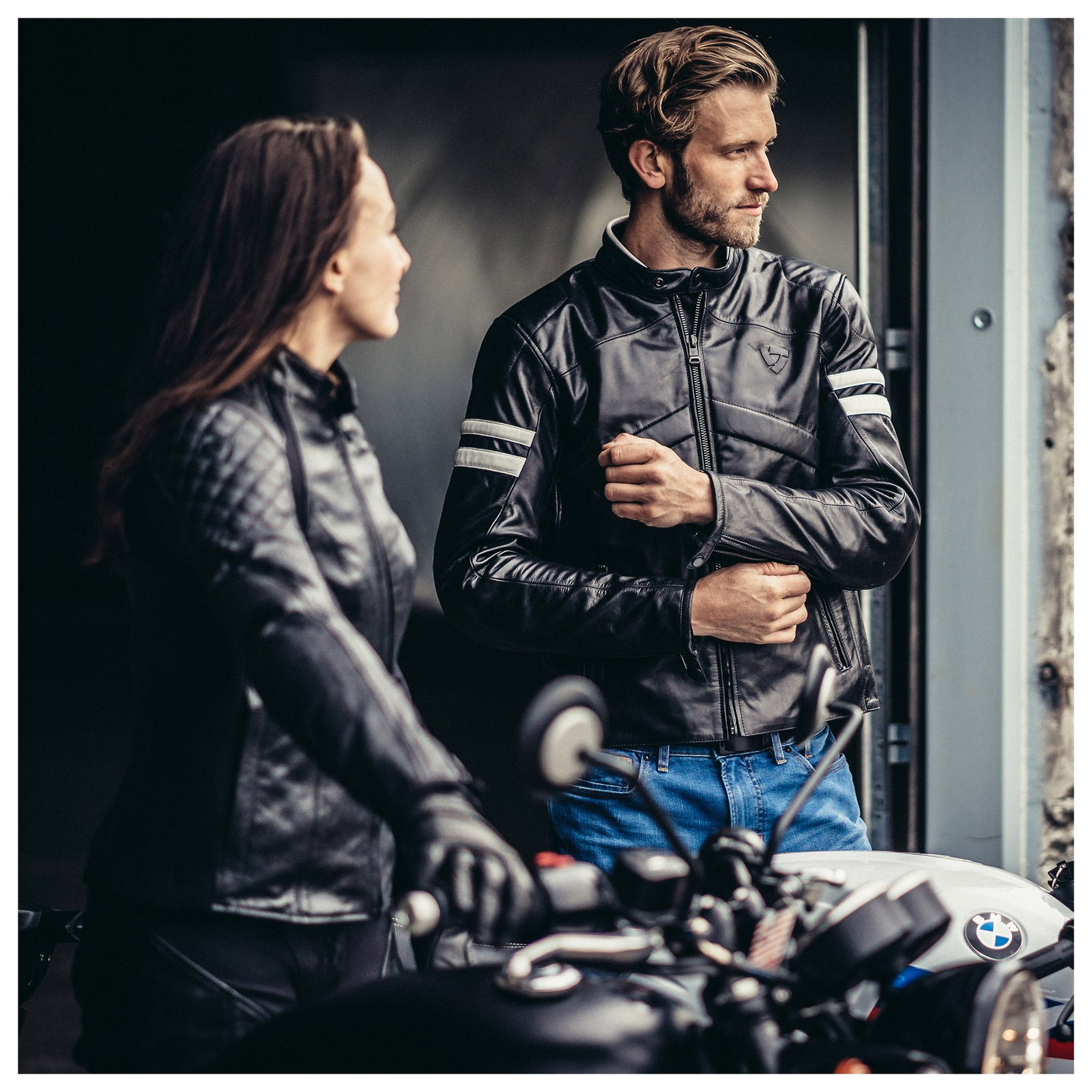 Revit Prometheus leather motorcycle Jacket